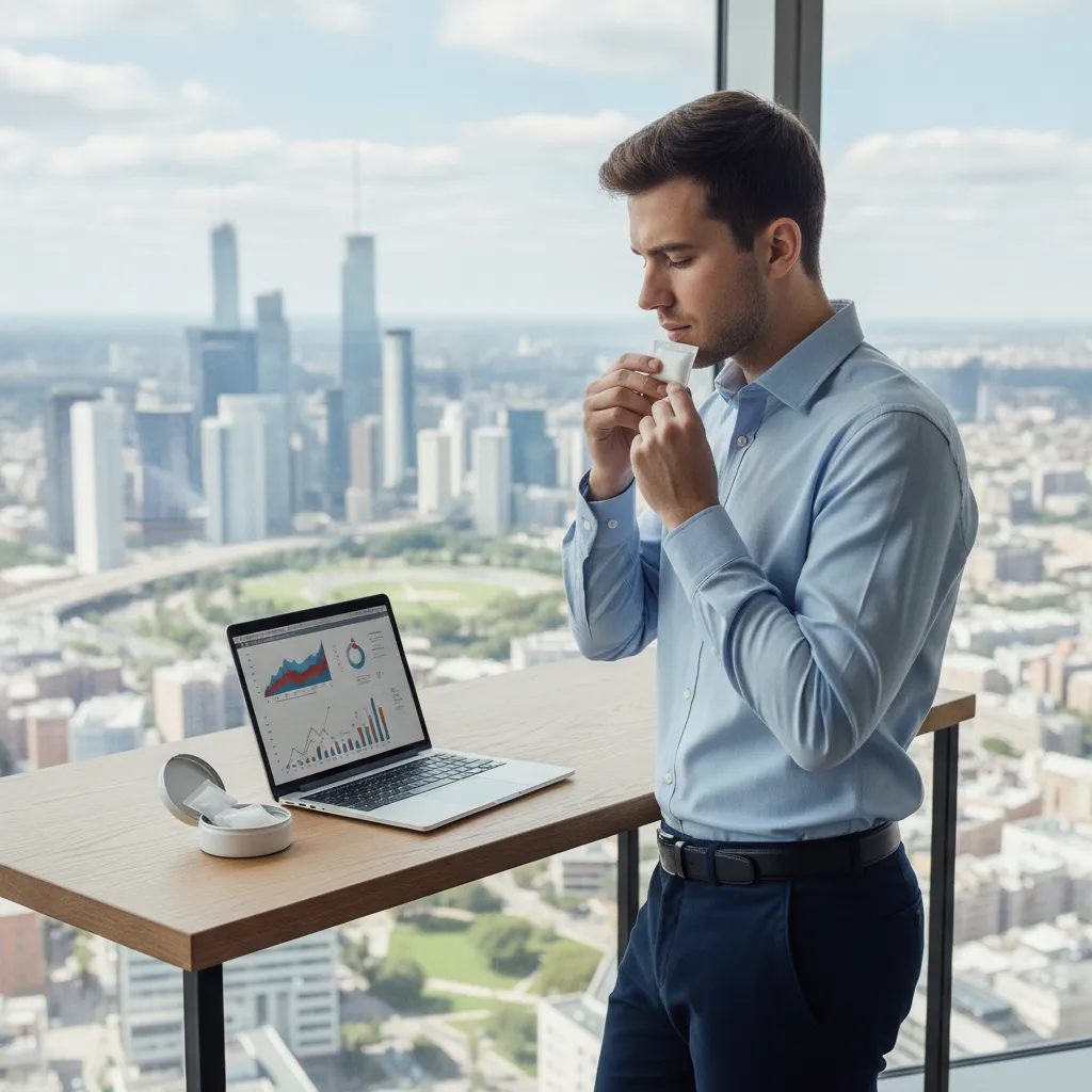 using caffeine L-theanine pouches for focus and productivity at work