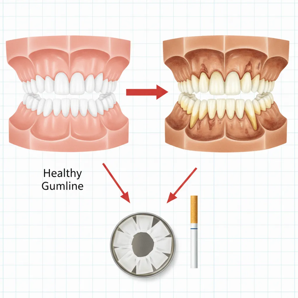 gum recession from smoking example