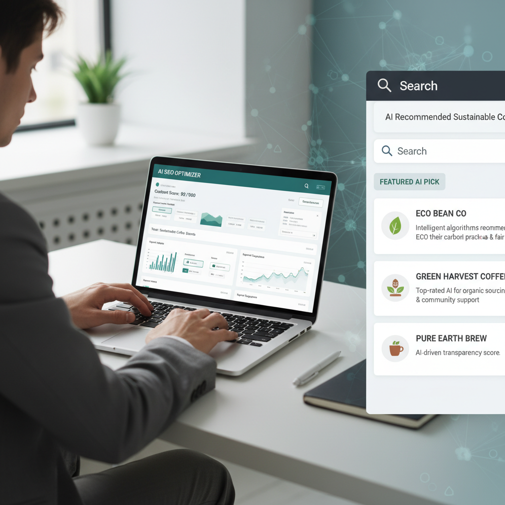 Comparison of AI SEO tools interface and AI search engine brand recommendations in 2026