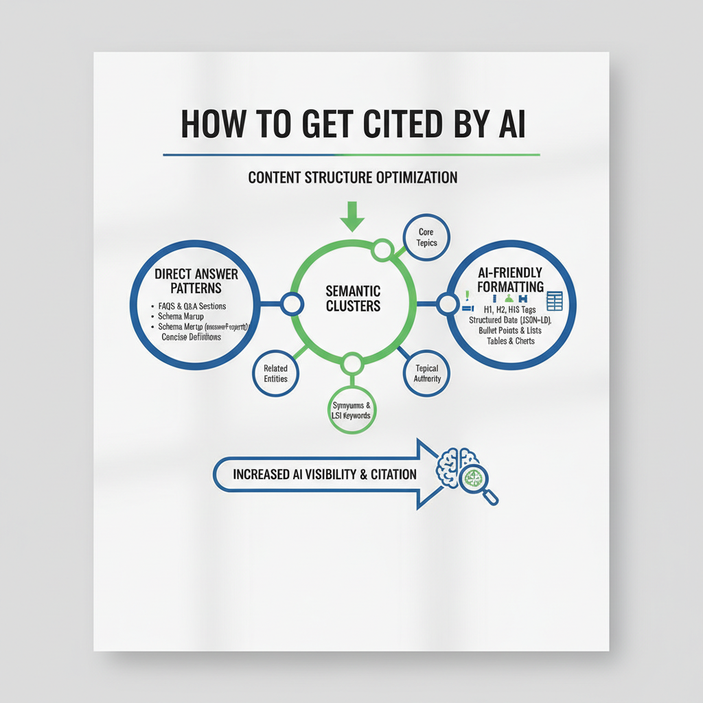 Content structure optimization for how to get cited by AI platforms