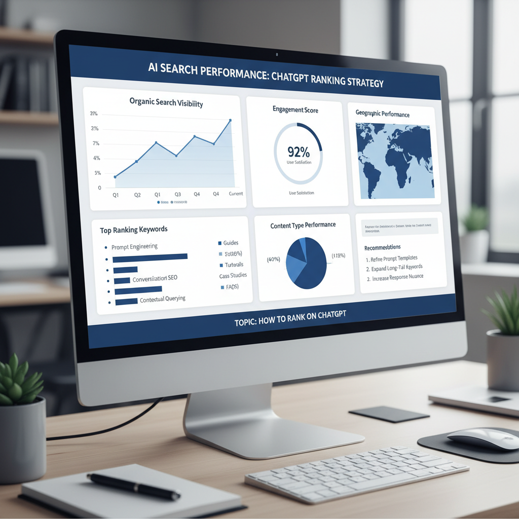 How to rank on ChatGPT performance monitoring dashboard with key metrics