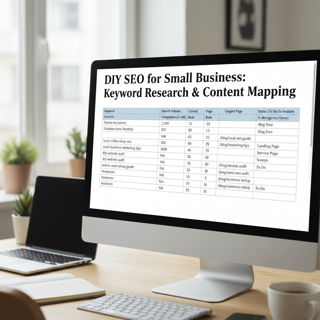 Small business keyword research analysis spreadsheet