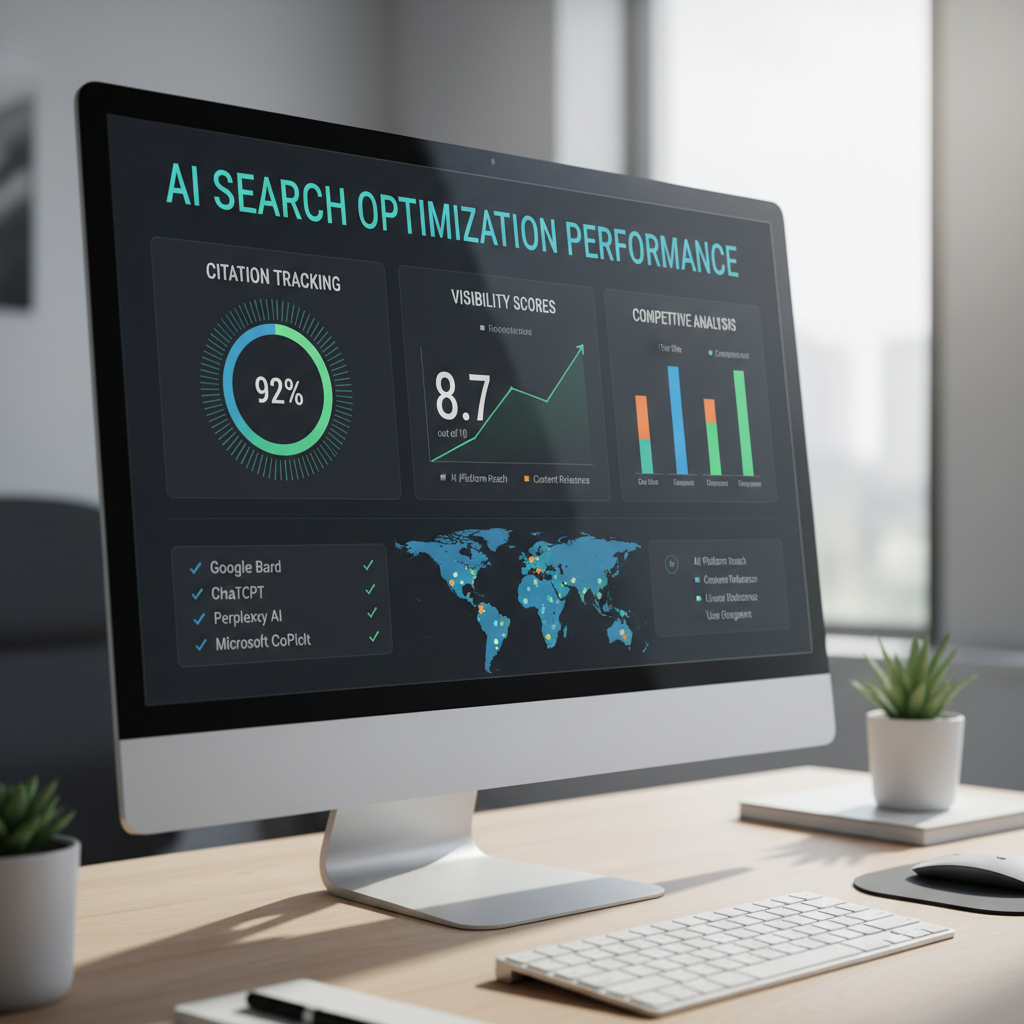 AI search engine optimization analytics and performance tracking dashboard
