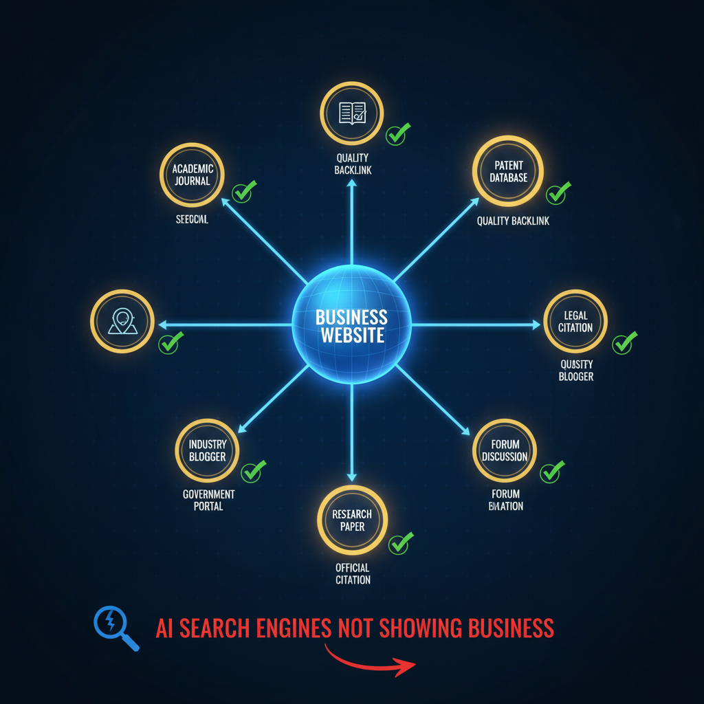 Quality citations helping solve AI search engines not showing business problems