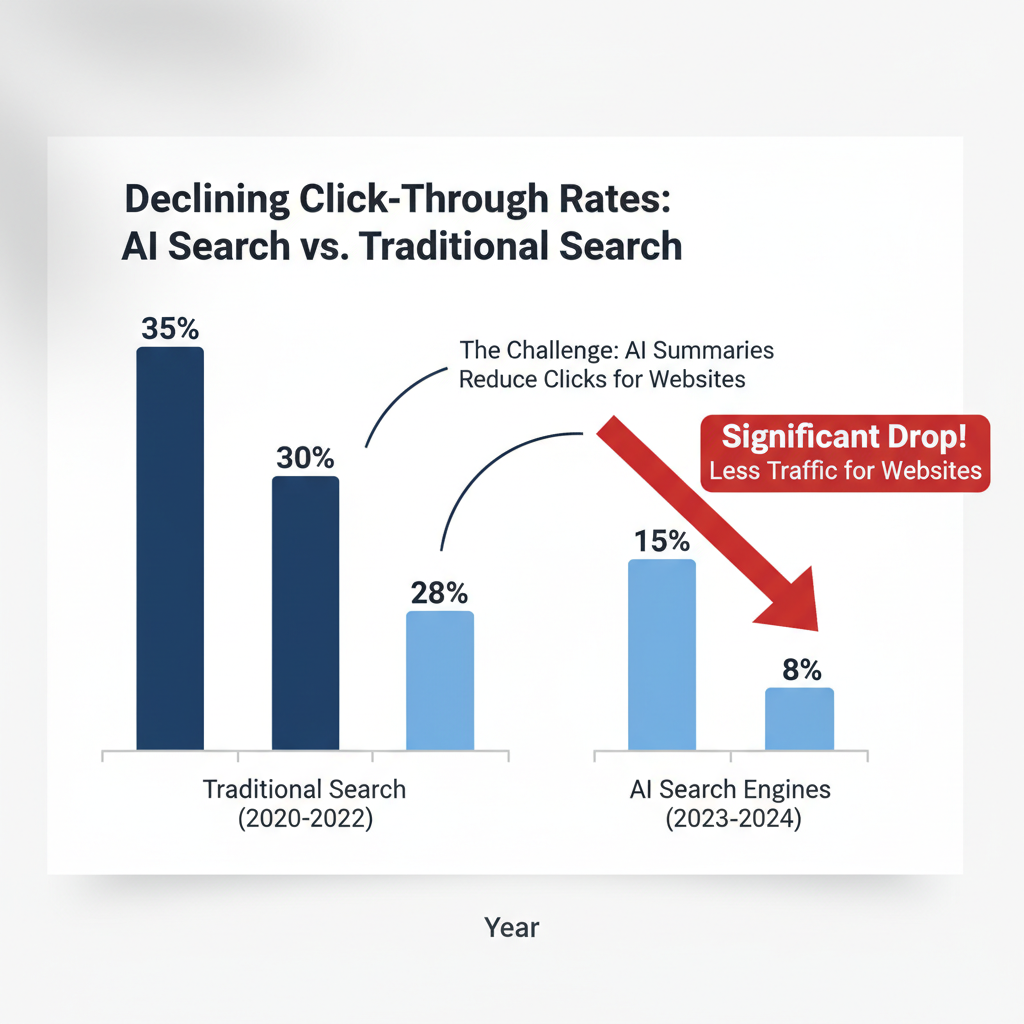 AI search engines impact on website traffic and click-through rates