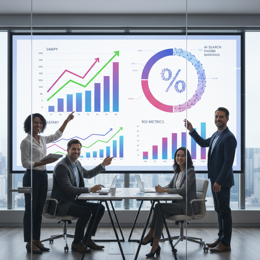 SEO agency alternatives showing team analyzing performance metrics and cost savings