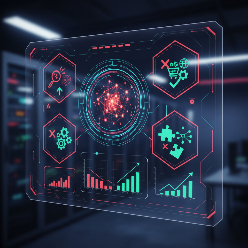 ecommerce AI search optimization mistakes dashboard showing technical errors and content issues