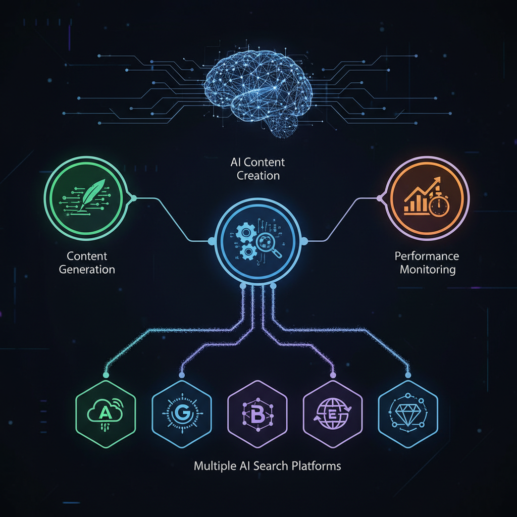 AI first SEO automation workflow showing integrated optimization processes