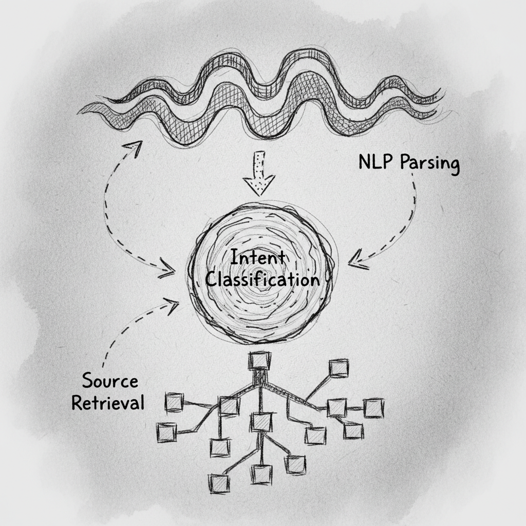 How AI intent recognition SEO works through NLP parsing and semantic content evaluation in AI search engines