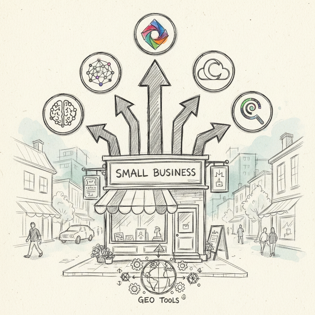 Small business achieving AI search visibility using GEO tools 2026 across multiple AI engines