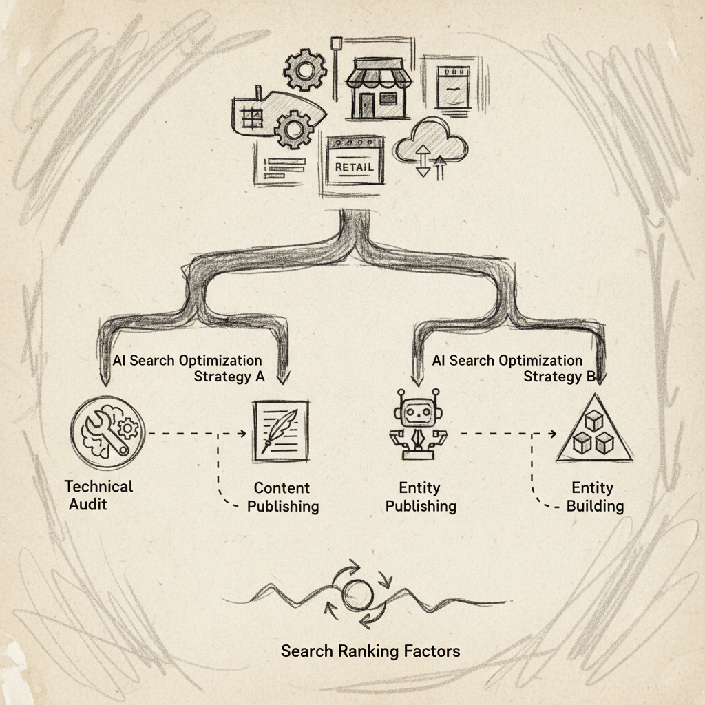 AI search ranking factors optimization decision framework for SMB businesses choosing their strategy