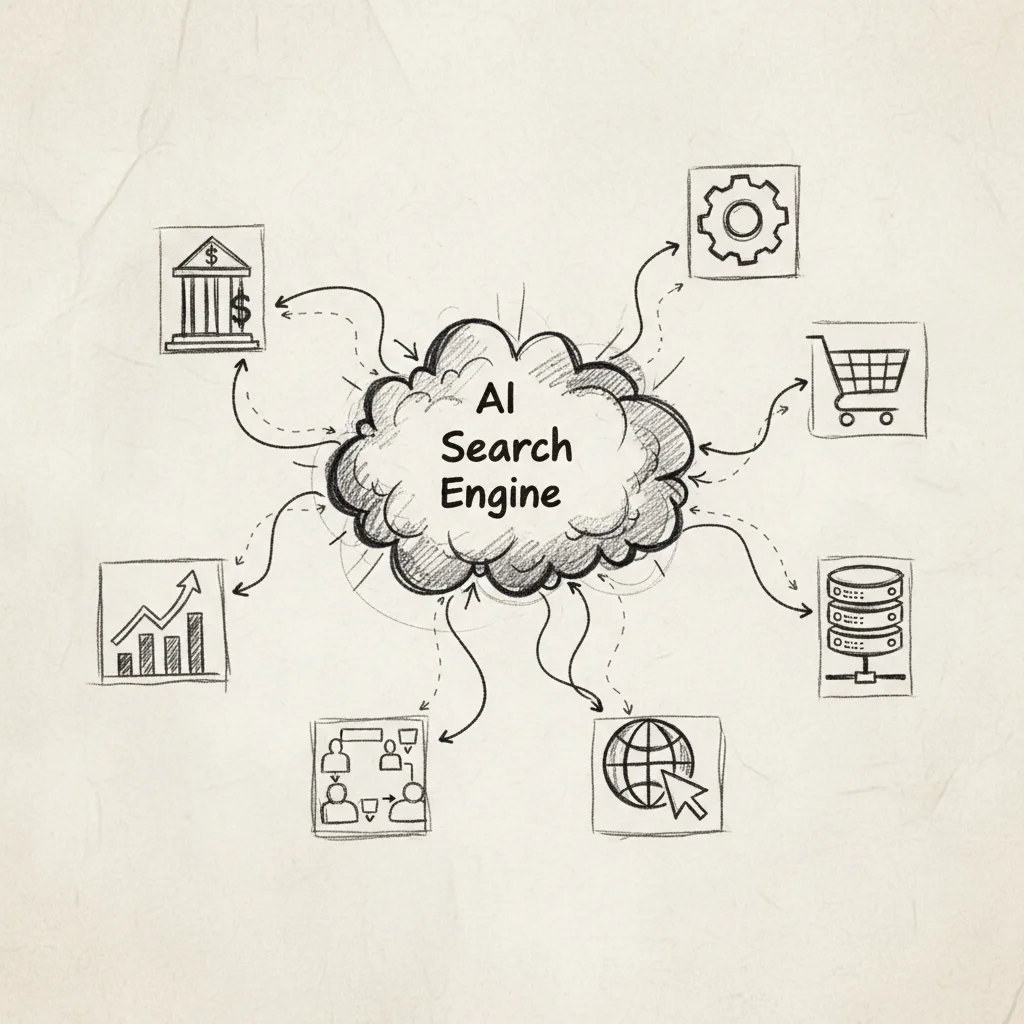 AI search engines index business example