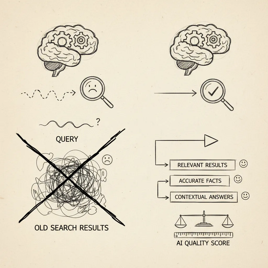 AI search quality scoring summary