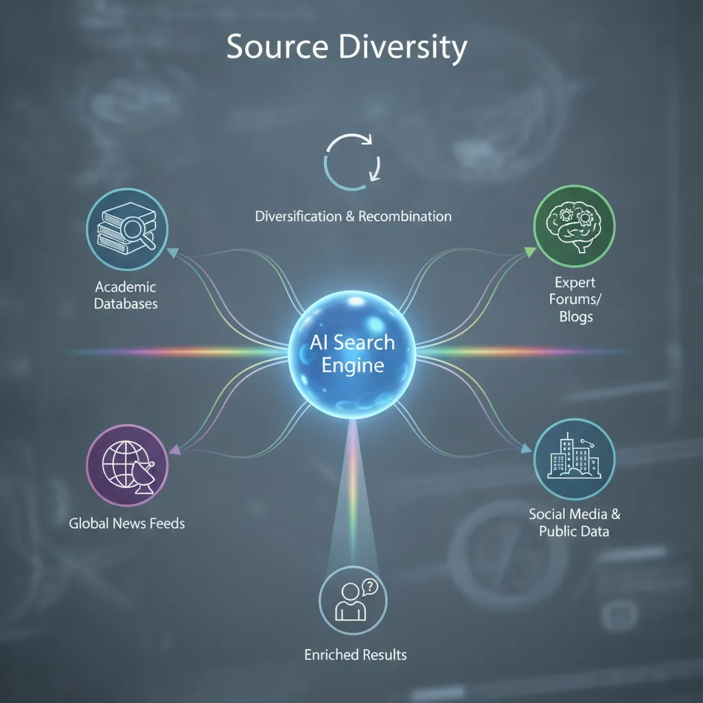source diversity AI search example
