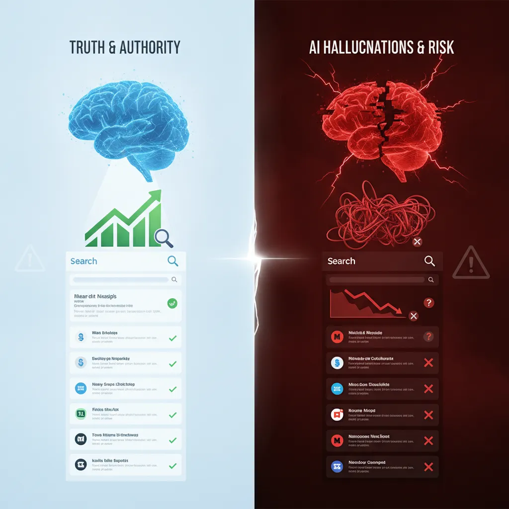 AI hallucinations business SEO summary