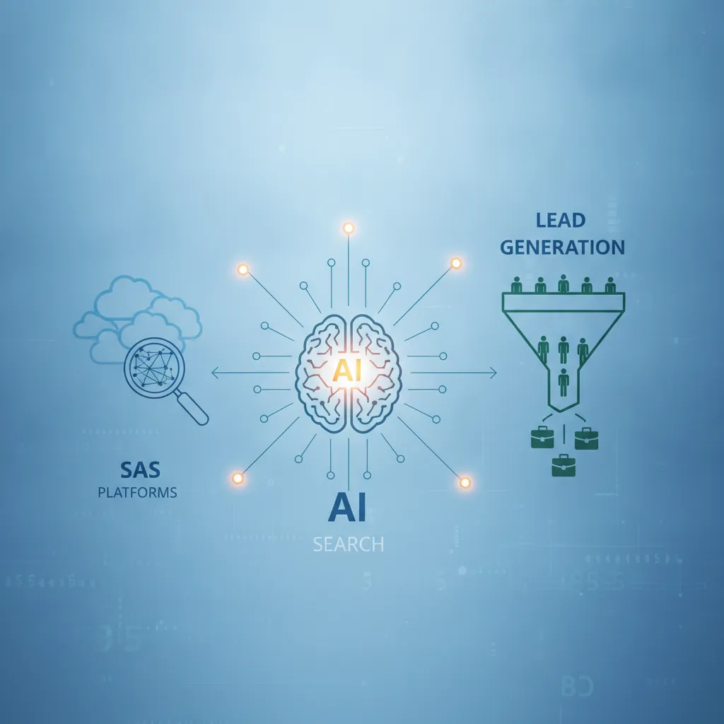 SaaS lead generation AI search example