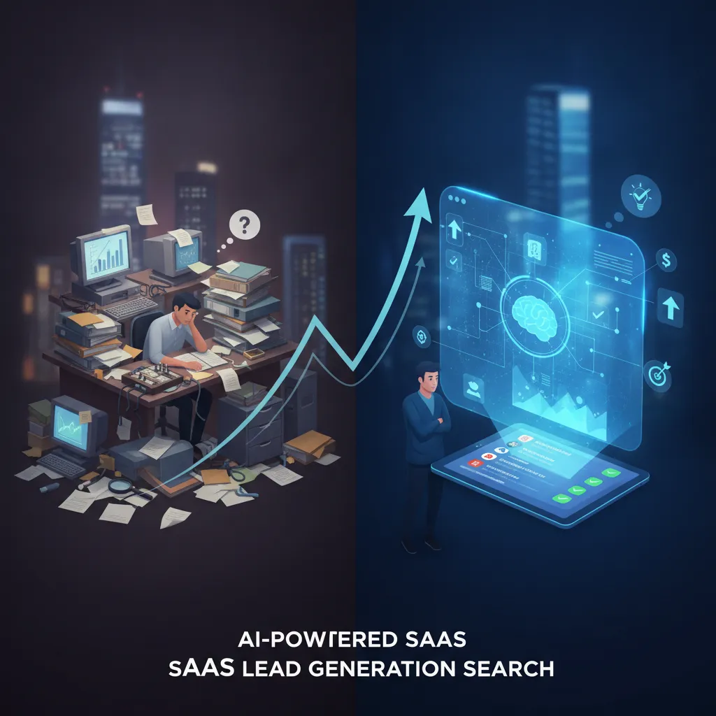 SaaS lead generation AI search summary
