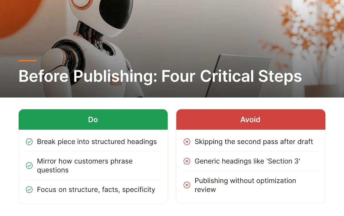 Before Publishing: Four Critical Steps