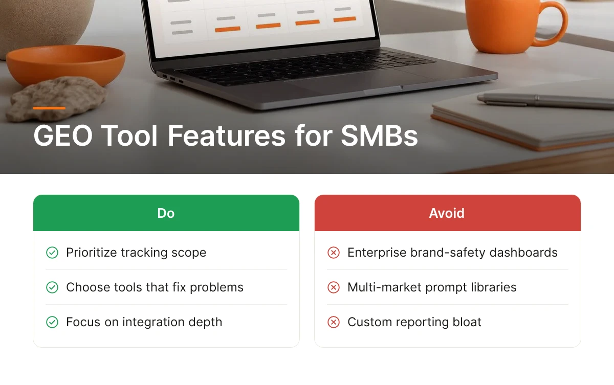 GEO Tool Features for SMBs