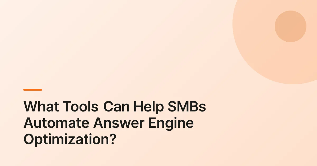 answer engine optimization summary