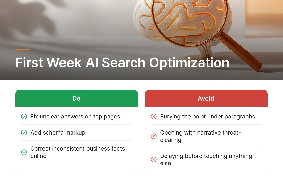 First Week AI Search Optimization