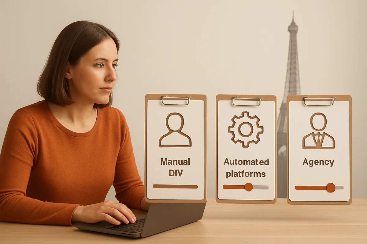 how can my small business in paris france get found on ai search engines summary