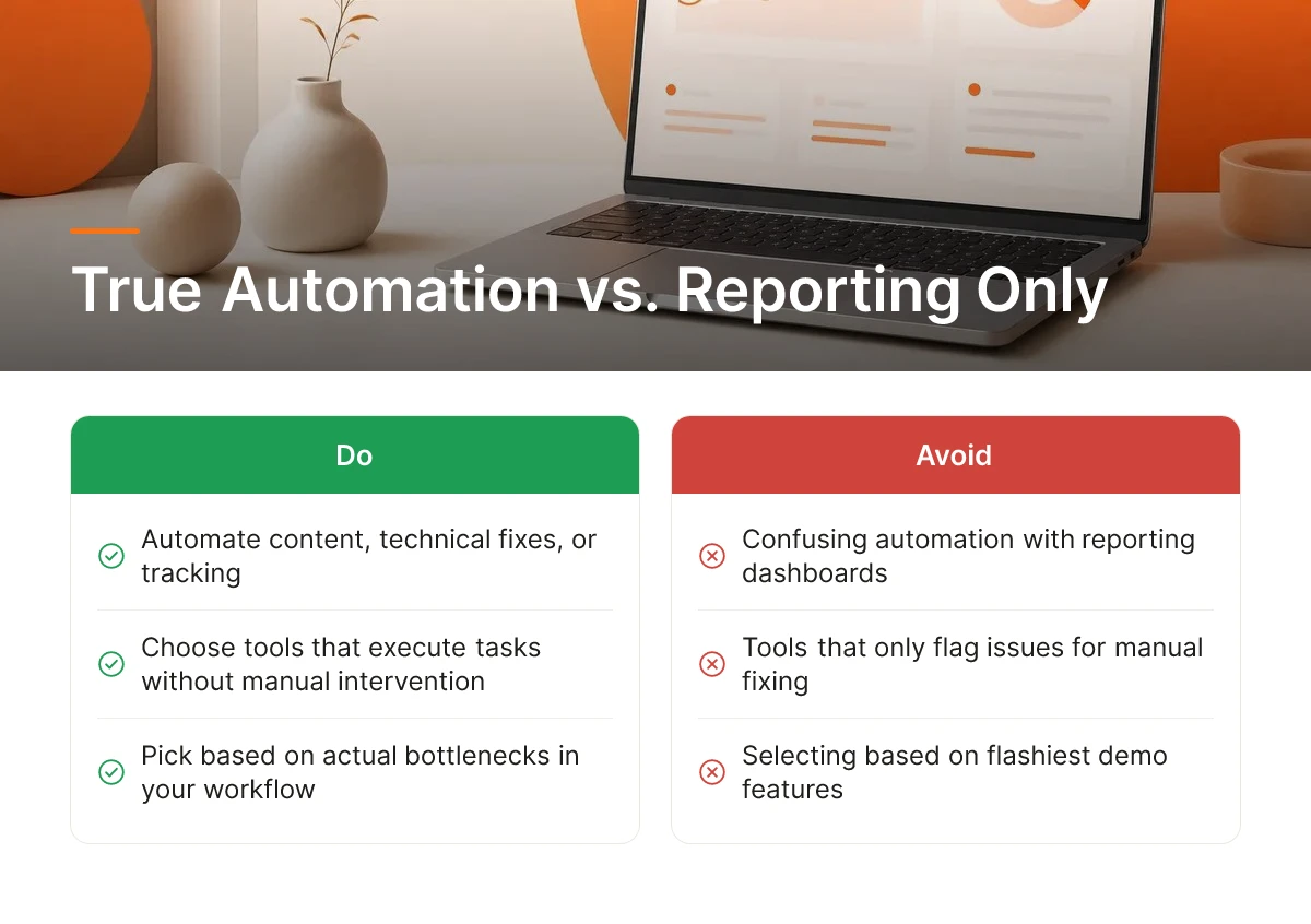 True Automation vs. Reporting Only