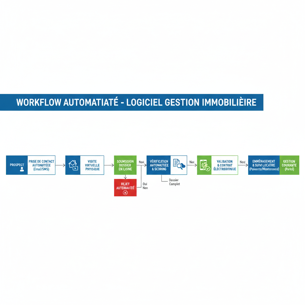 Workflow automatisé logiciel gestion immobilière processus client