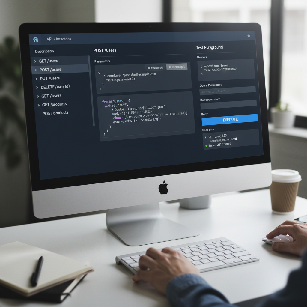 Documentation interactive pour développement API avec exemples de code