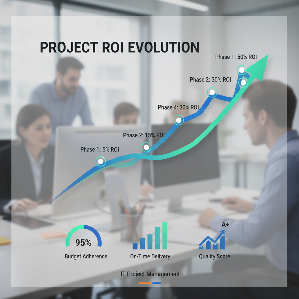 ROI gestion projet informatique performance indicateurs