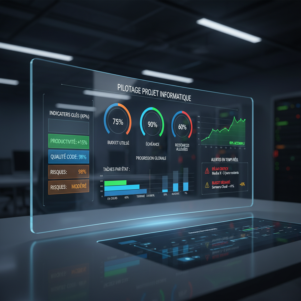 tableau de bord gestion projet informatique KPIs performance