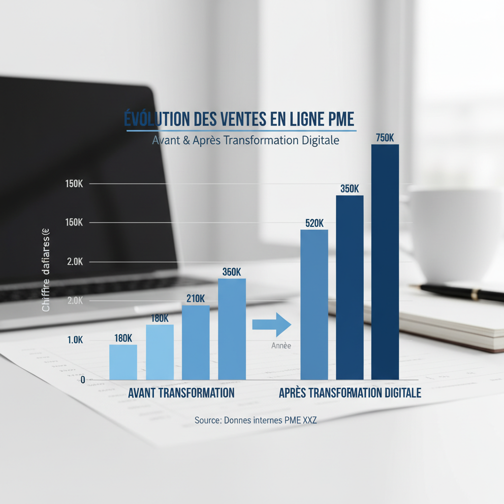 Croissance des ventes PME grâce à l'accompagnement digital