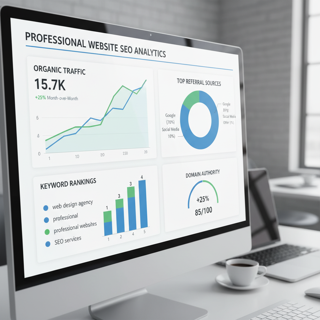 optimisation SEO création site web professionnel analytics performance