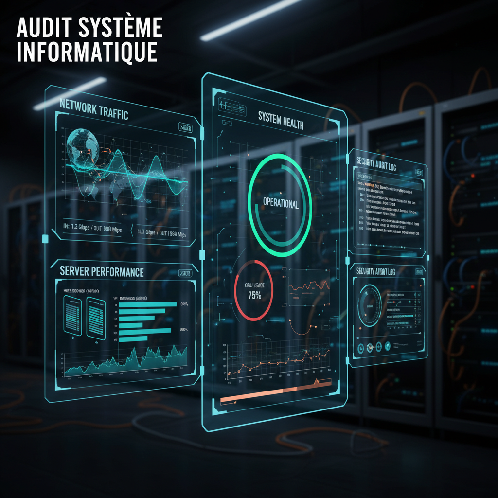 Tableau de bord de monitoring pour audit de performance système informatique