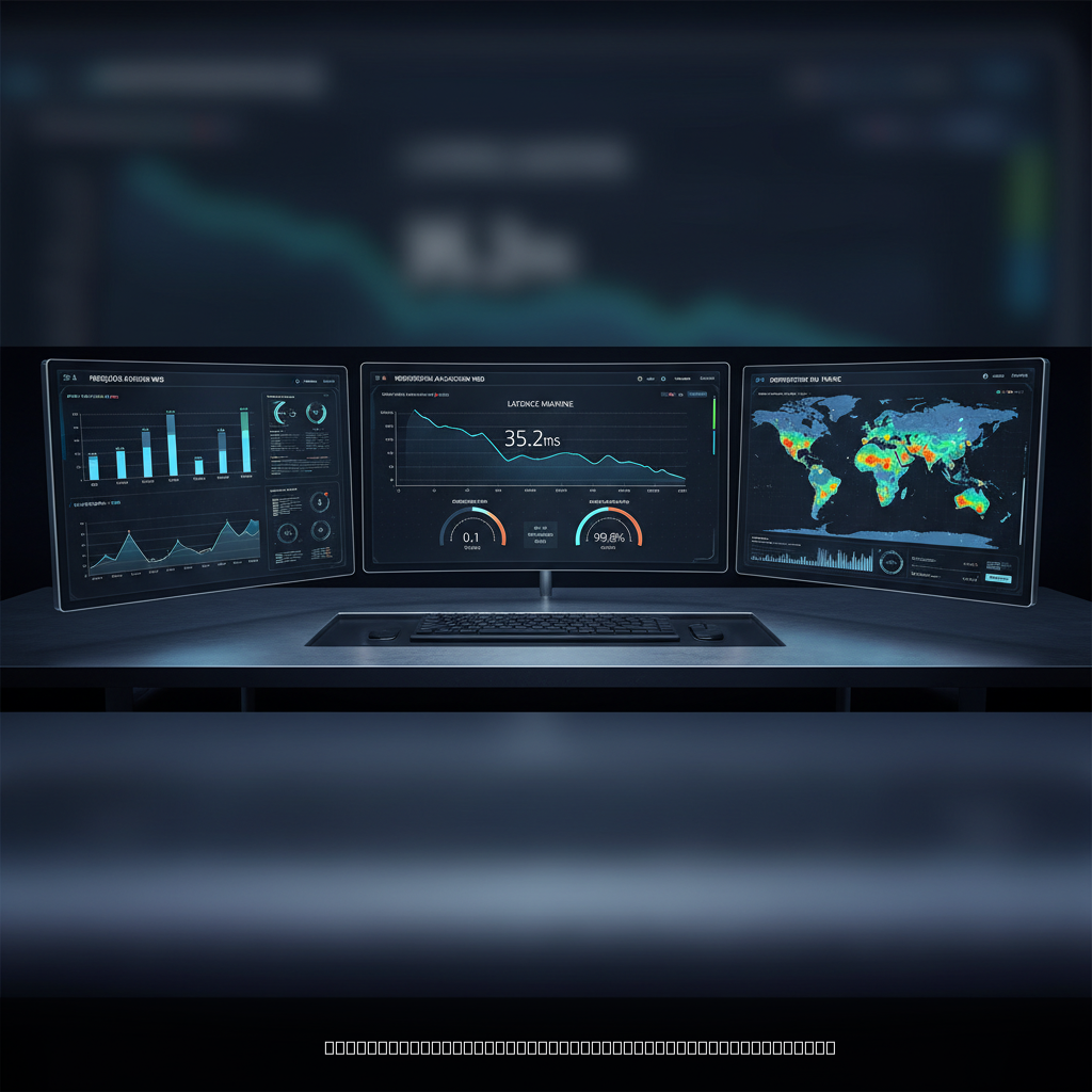 Interface de monitoring performance application web avec indicateurs clés