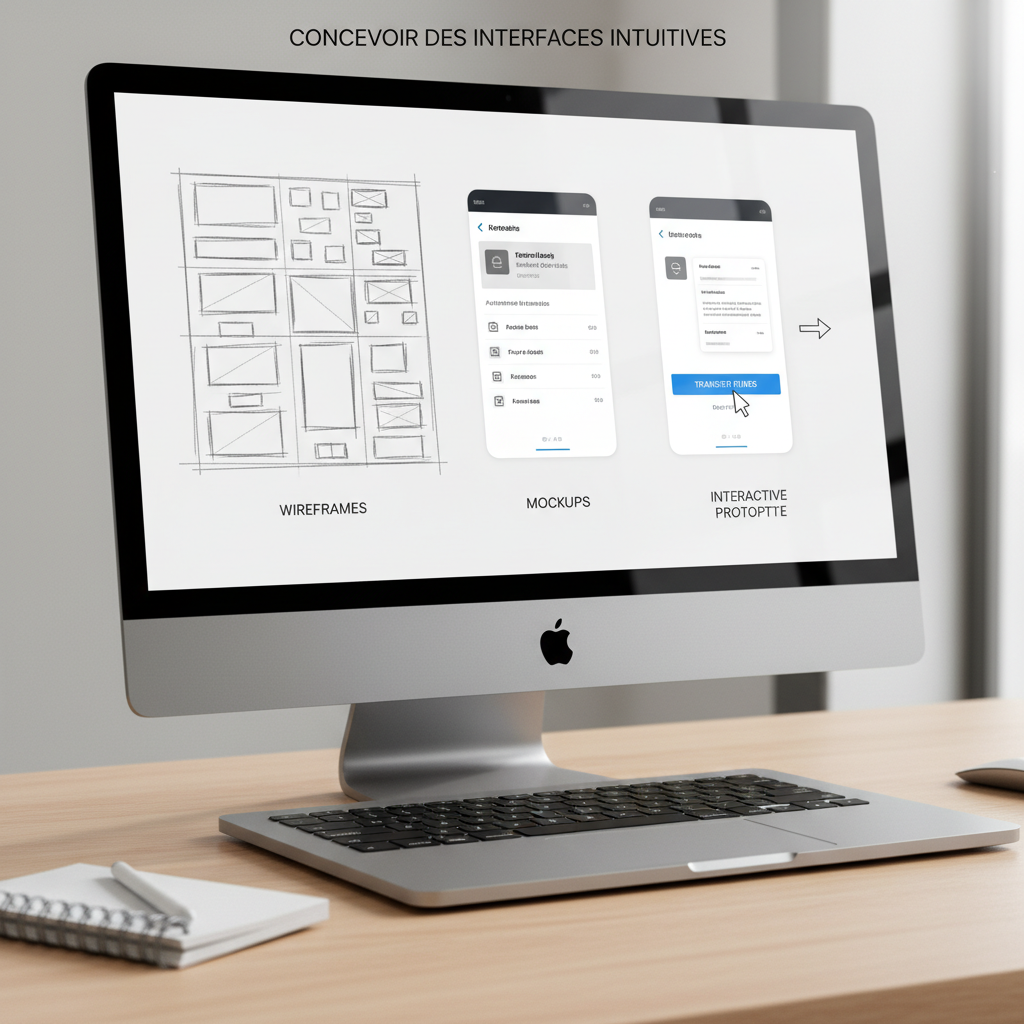 Processus de création d'interface utilisateur intuitive avec prototypes et tests