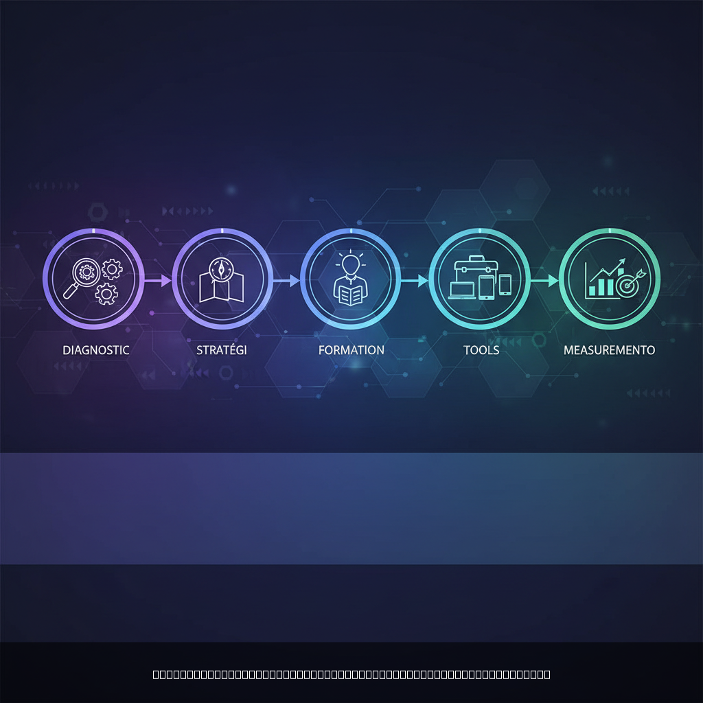 Étapes transformation digitale - Guide visuel des phases essentielles