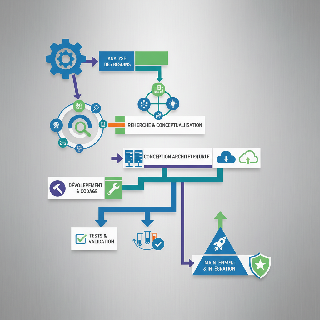 Processus de développement solutions technologiques sur mesure étape par étape
