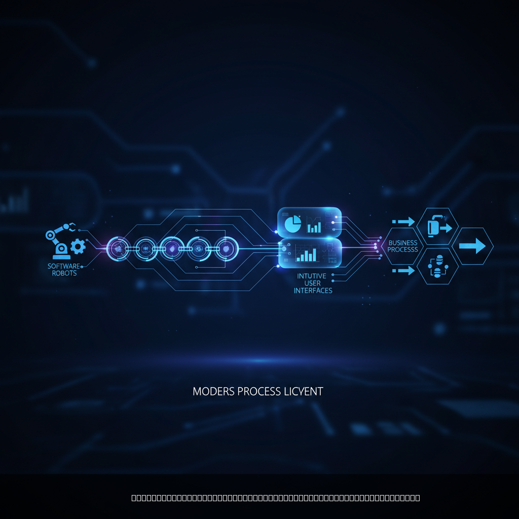 Schéma d'automatisation processus métier montrant l'intégration des systèmes