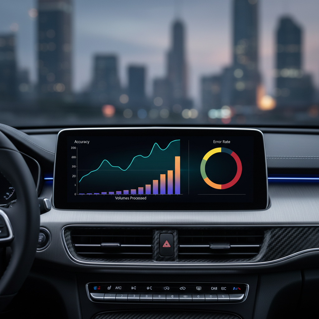 Interface de monitoring de la technologie OCR avec KPI de performance