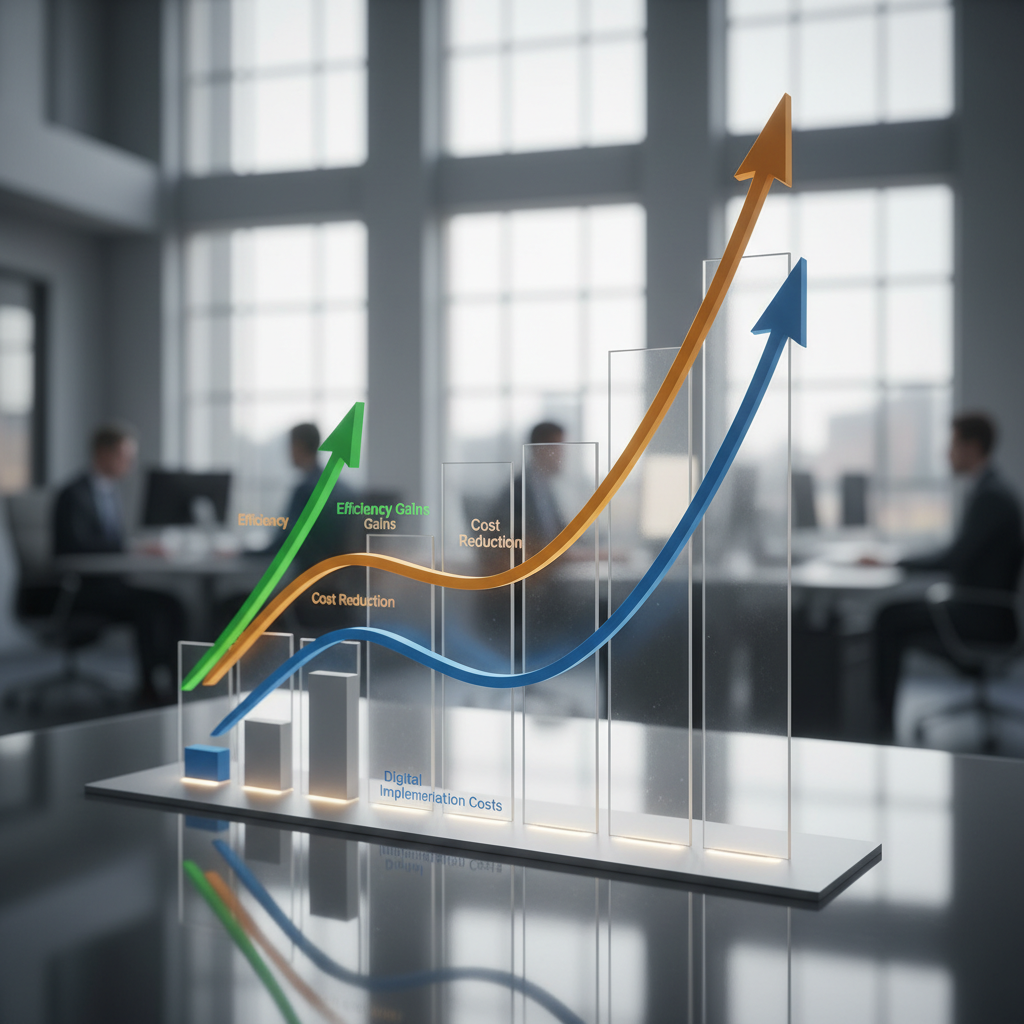 Graphique montrant le retour sur investissement de la digitalisation notariale sur 3 ans