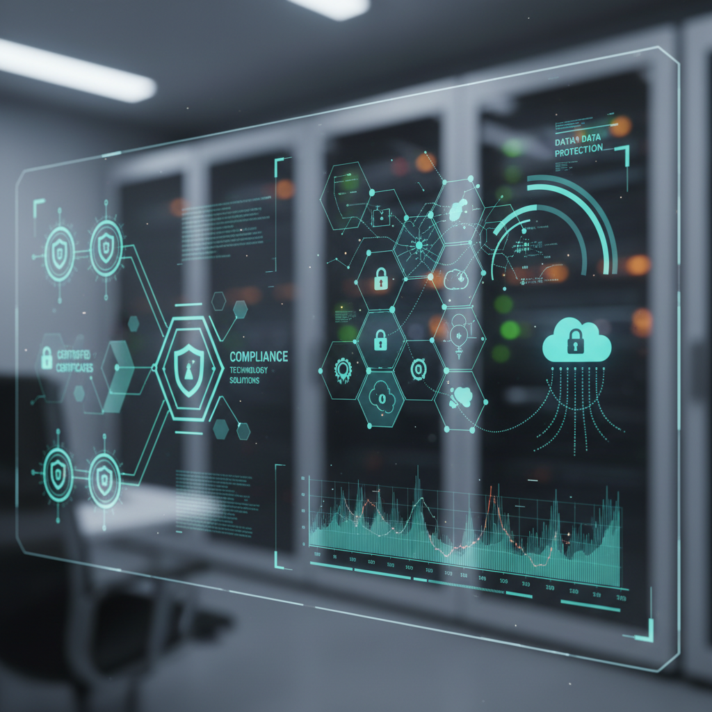 Tableau de bord sécurité montrant les critères pour choisir solutions technologiques conformes