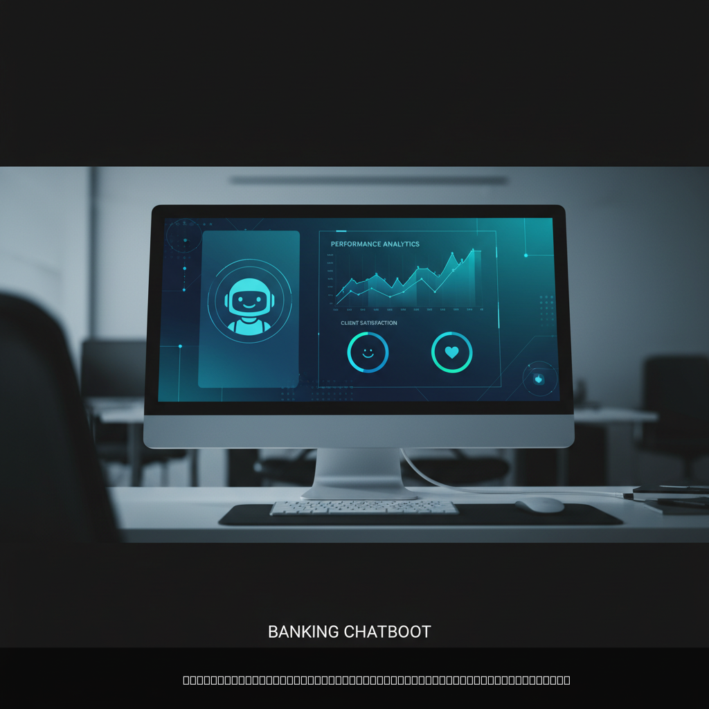 Interface de gestion chatbot bancaire avec métriques de performance