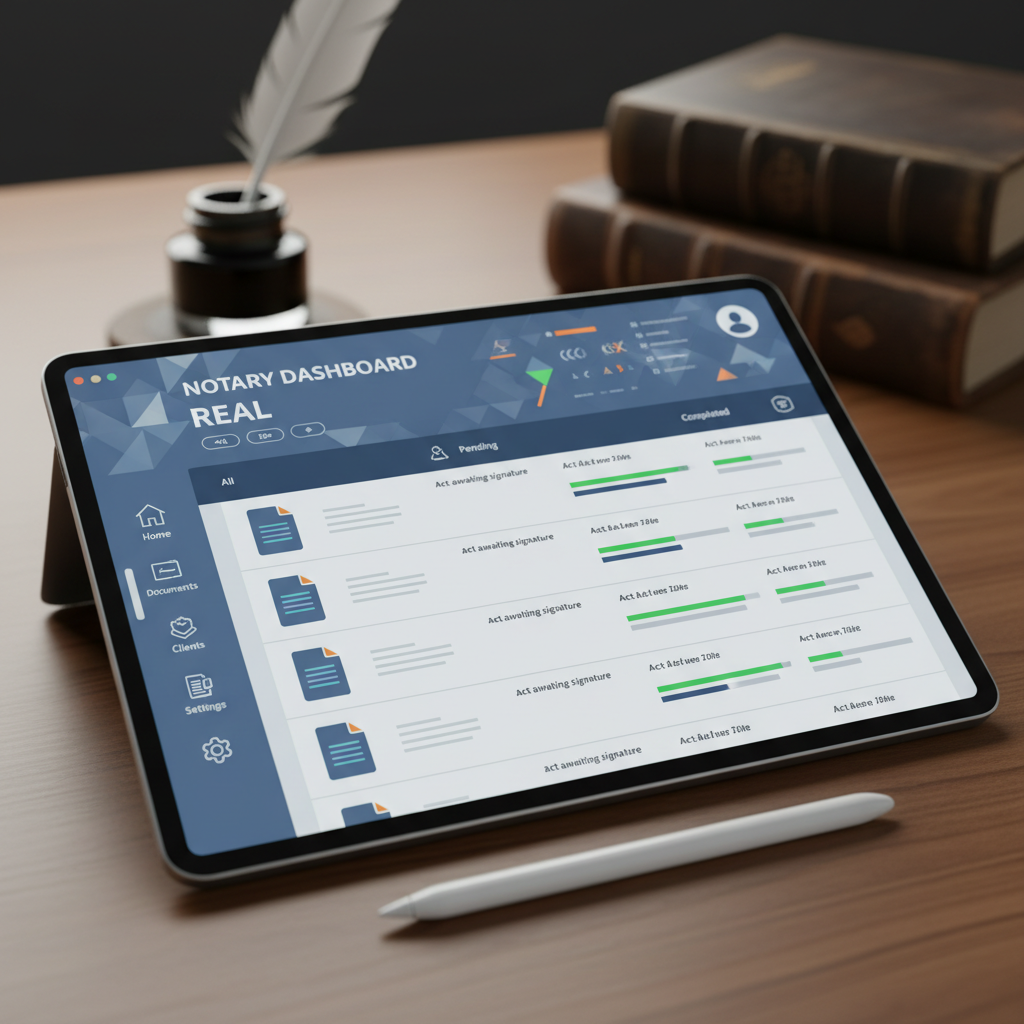 Plateforme REAL signature électronique notaires interface utilisateur