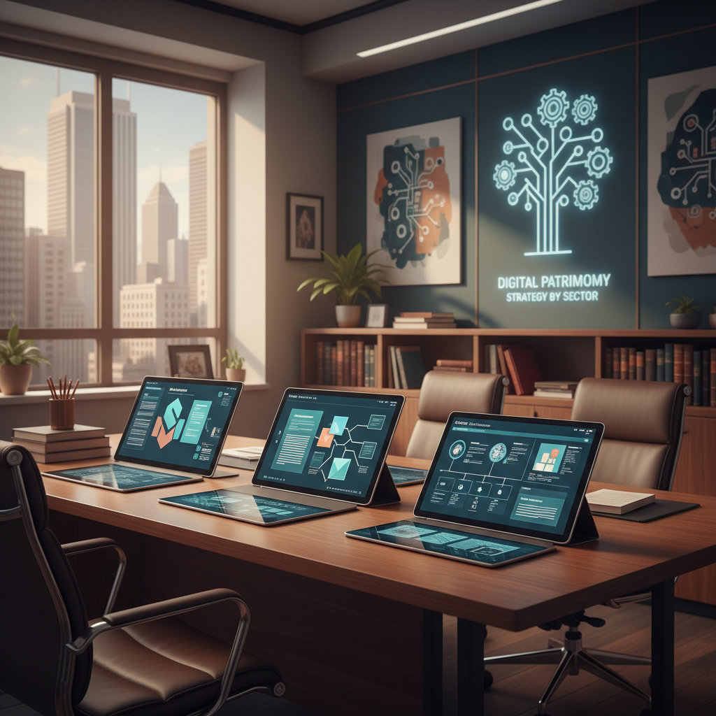 Notaire utilisant des outils de gestion patrimoine numérique pour gérer des contrats immobiliers