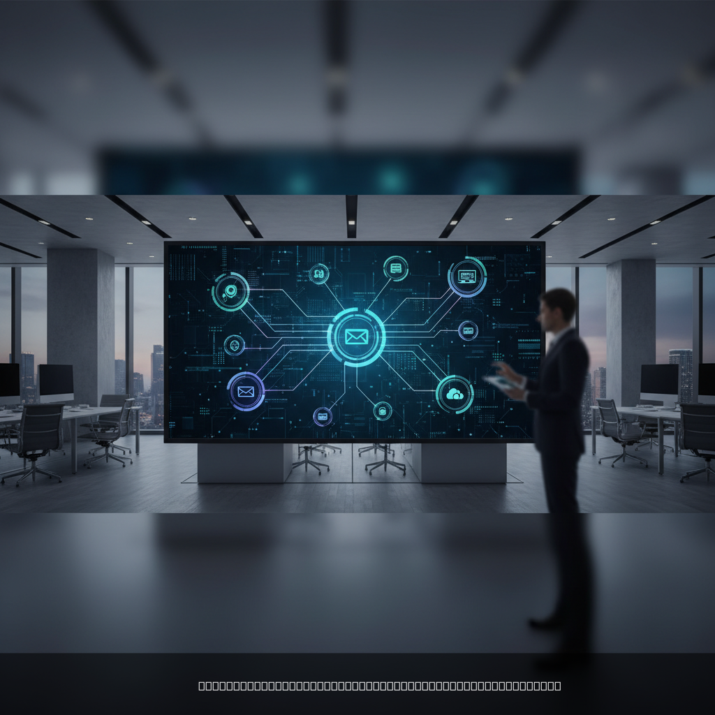 Tableau de bord d'intégration logicielle bancaire montrant des systèmes connectés