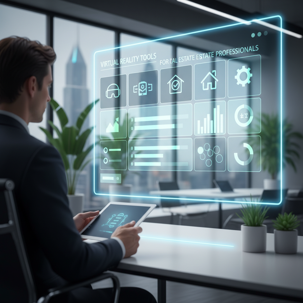 Comparatif des outils de réalité virtuelle immobilier pour professionnels affiché sur écran numérique