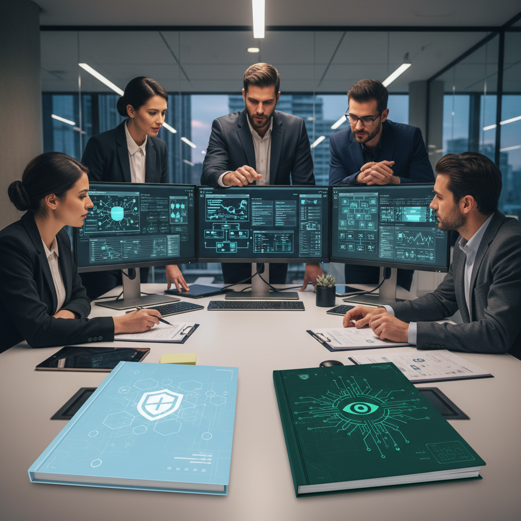 Équipe bancaire travaillant sur la conformité cybersécurité banque DORA et RGPD