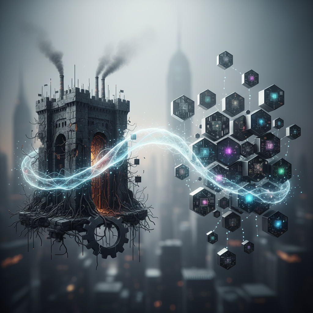 Schéma illustrant la méthode Strangler Fig pour la modernisation systèmes legacy par encapsulation API