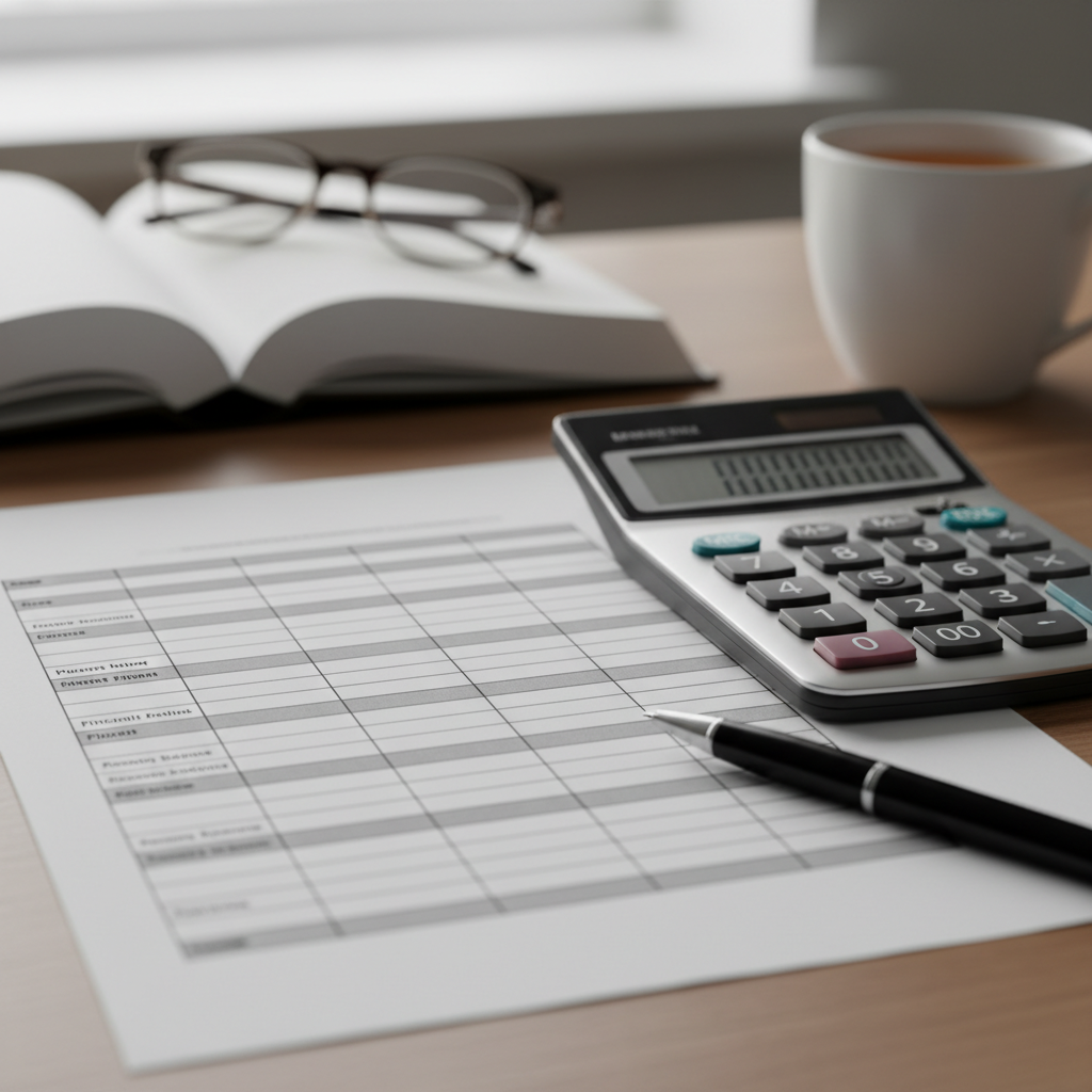 Tableau d'amortissement d'un prêt immobilier avec calculatrice
